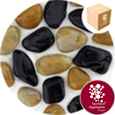 Chinese Pebbles - Polished Black and Tan - 2688